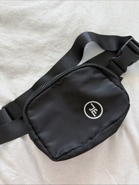 Black Mini Belt Bag with Circular Logo